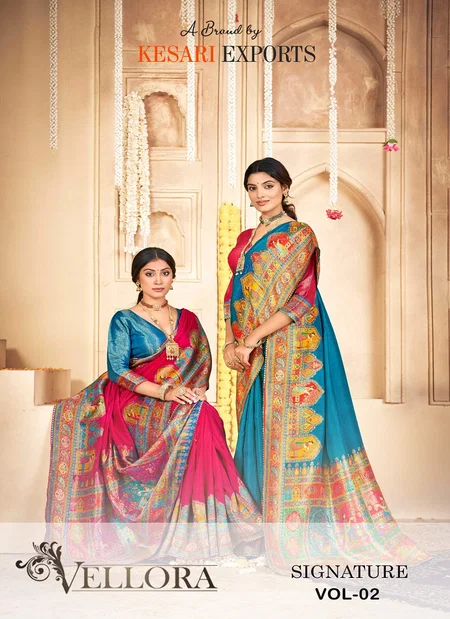 Vellora Signature Vol 02 By Kesari Export Russian Silk Sarees  Bulk Orders In India